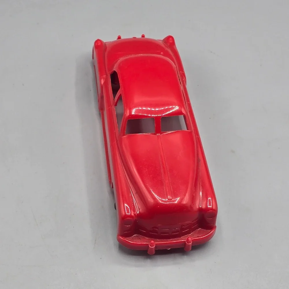 Vintage Irwin Hard Plastic Toy Cars Set Black Pickup Truck and Red Sedan